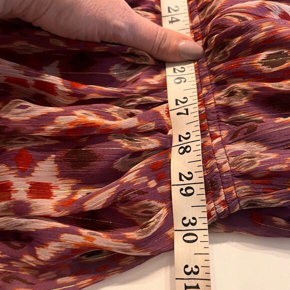 Zara Purple Ruched Printed Mini Dress XS - Picture 8 of 8